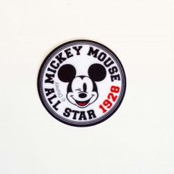 Mickey Mouse All Star Printet strygemærke Ø 6.5 cm
