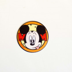 Mickey Mouse rækker tunge Printet strygemærke Ø 6.5 cm