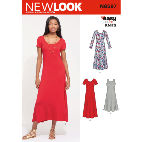 Sommerkjole New Look snitmønster 6597