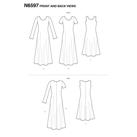 Sommerkjole New Look snitmønster 6597