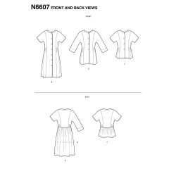 Jakke og kjole New look snitmønster 6607