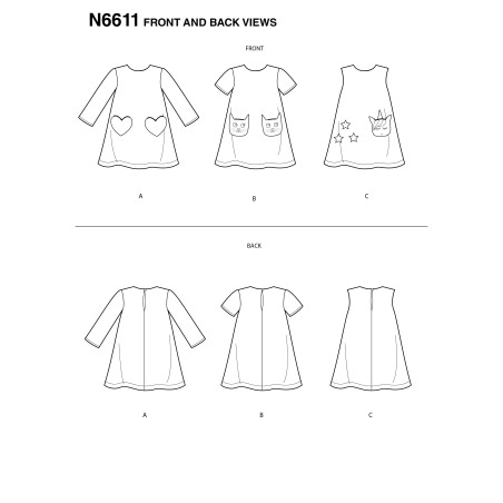 Pige kjole New look snitmønster easy 6611