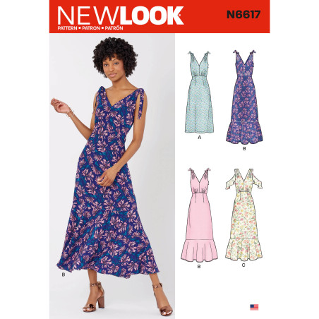 Sommerkjole New Look snitmønster 6617