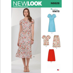 Nederdel bluse og kjole New look snitmønster