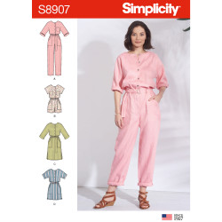 Jumpsuit og kjole Simplicity snitmønster 8907