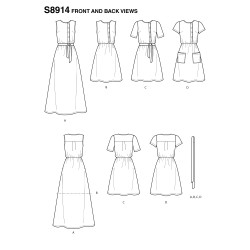 Sommerkjole Simplicity snitmønster 8914
