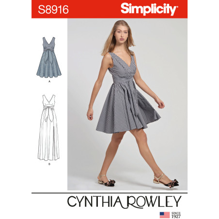 Kjole Simplicity snitmønster 8916