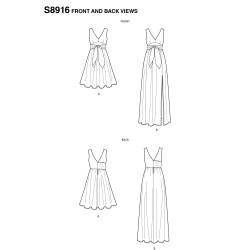 Kjole Simplicity snitmønster 8916