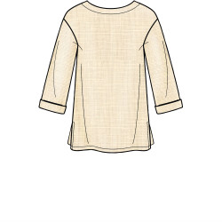 Bluse m/bindebånd  også plusmode Simplicity snitmønster 8920