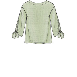 Bluse m/bindebånd  også plusmode Simplicity snitmønster 8920
