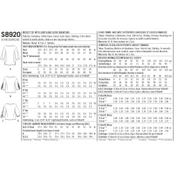 Bluse m/bindebånd  også plusmode Simplicity snitmønster 8920