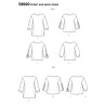 Bluse m/bindebånd  også plusmode Simplicity snitmønster 8920