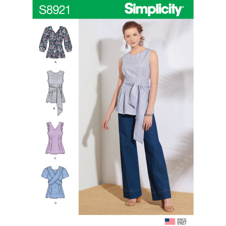 Bluse Simplicity snitmønster 8921