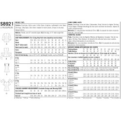 Bluse Simplicity snitmønster 8921