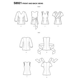 Bluse Simplicity snitmønster 8921