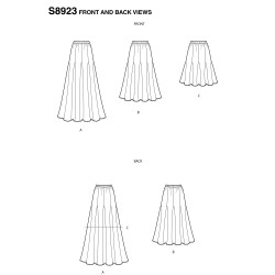 Nederdel Simplicity snitmønster 8923