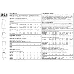 Nederdel slank model  Simplicity snitmønster 8931
