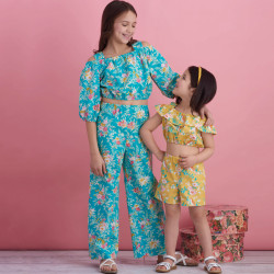 Top  bukser  og shorts pigetøj Simplicity snitmønster 8936