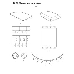 Sengerand og puder Simplicity snitmønster 8939