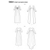 Kjole og åben frakke Voksen kostume Simplicity snitmønster 8941