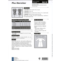 Kjole m/skørt plusmode Onion snitmønster 9019