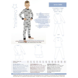 Nattøj dreng/pige Minikrea snitmønster 33470