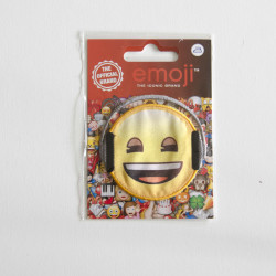Emoji Smiley m/hovedtelefon Strygemærke Ø 6,5 cm
