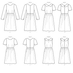 Kjole m/krave  Baby Doll kjole snitmønster Simplicity 8946