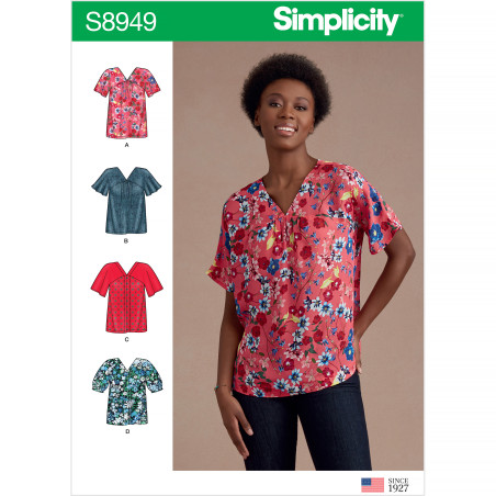 Bluse Snitmønster Simplicity 8949