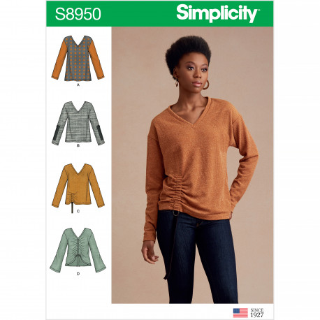 Sweater snitmønster Simplicity 8950