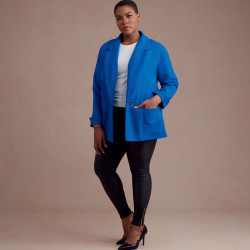 Jakke m/asymetrisk længde snitmønster Simplicity 8955