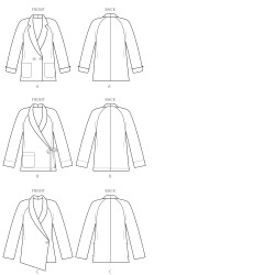 Jakke m/asymetrisk længde snitmønster Simplicity 8955