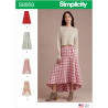 Slå-om nederdel også plusmode  snitmønster Simplicity 8958
