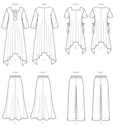 Kjole tunika og bukser snitmønster easy Simplicity 8960