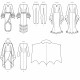 Kjole og kappe voksen kostume Simplicity snitmønster 8973
