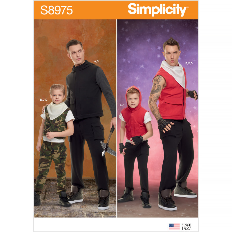 Kostume mænd og drenge Simplicity snitmønster 8975 Kostume mænd og drenge Simplicity snitmønster 8975