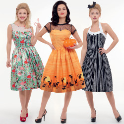 Voksen kostume Rackabilly kjole også plusmode  Simplicity snitmønster 8979