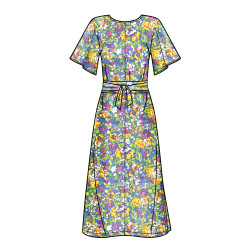 Kjole m/bælte Simplicity snitmønster 8981 easy