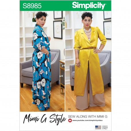 Bukser og kjole også plusmode Simplicity snitmønster 8985