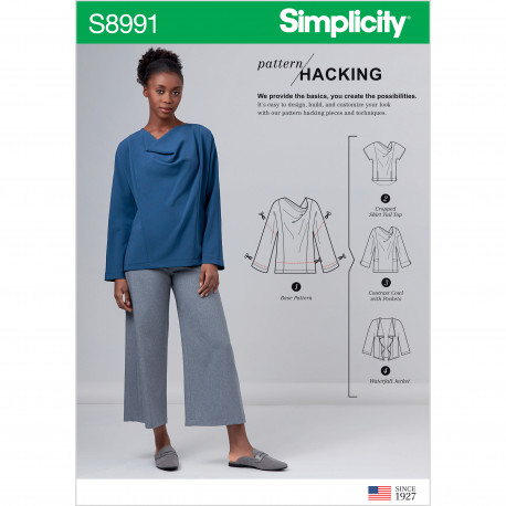 Bluse og jakke Simplicity snitmønster 8991