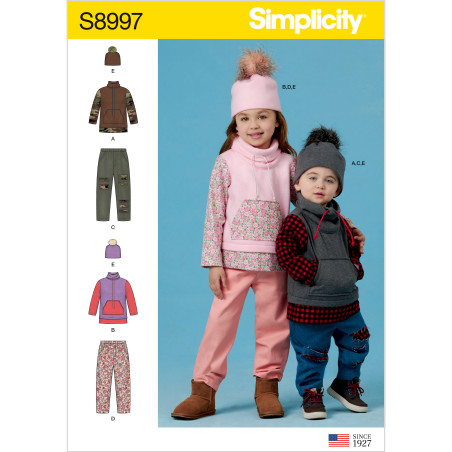 Hue trøje og bukser Simplicity snitmønster 8997