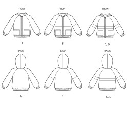 Pige jakke m/hætte Simplicity snitmønster 8999