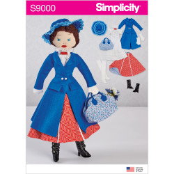 Mary Poppins dukke m/tøj snitmønster