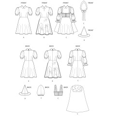 Voksen kostume kjole Simplicity snitmønster 9006