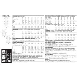 Dame kjole i baner New look snitmønster 6635