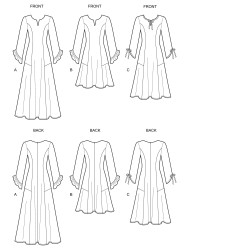 Dame kjole i baner New look snitmønster 6635