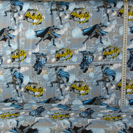 Batman Digital print metervare 92 % Bomuld 8 % elastan