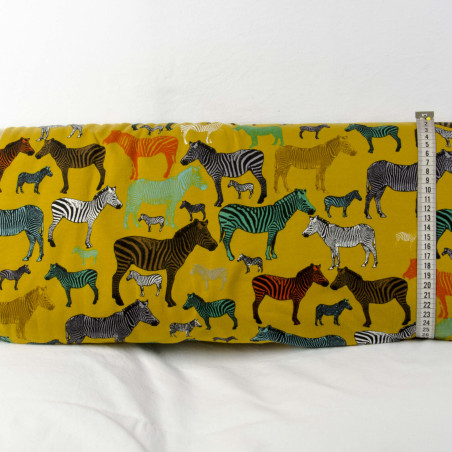 Isoli m/stræk Zebra  Metervare 94 % Bomuld 6 % Elastan