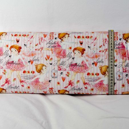My Littel Ballerina Digital Print metervarer 95 % Bomuld 5 % Lycra