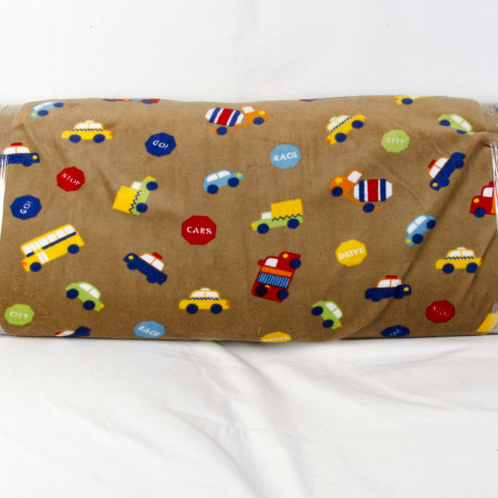 Stræk Velour Mell.brun m-biler metervare 80% Bomuld 20% Polyester